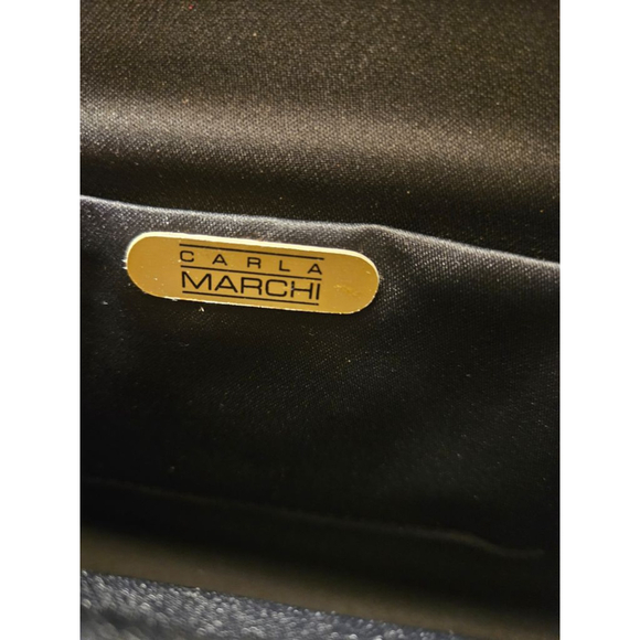 Carla Marchi | Butterfly Beaded Black Evening Clutch with Braided Strap - Picture 5 of 10